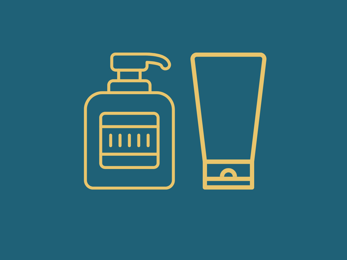 Eine Hand auf deren Handfläche mehrere Seifenblasen sind